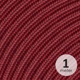 Home Sweet Home - Strijkijzersnoer Donkerrood - stof - bestel per meter - elektriciteitssnoer 3 aderig - textielkabel 3x0.75m² - VDE gekeurd
