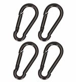 Dulimex B.V. Karabijnhaak - 8x - Zwart - Staal - 8 cm - 230 kg draagkracht