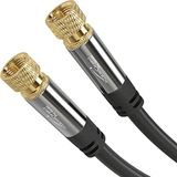 KabelDirekt SAT TV Kabel – 0,8m | Voor radio/TV, DVB-T, DVB-C, DVB-S/DVB-S2, internet, zwart