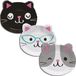 Merkloos / Sans marque Haza 3D wegwerp katten / poezen thema feestbordjes - 23 cm - 16x stuks - karton - Verjaardag