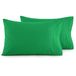 Elegant Comfort Luxe Ultrazachte 2-delige kussensloopset - 1500 premium hotelkwaliteit microvezel dubbel geborsteld - kreukvrij, kingsize formaat, smaragdgroen