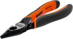 Bahco Ergo™ Pince universelle avec mâchoires demi-rondes et poignées bimatière 160 mm orange