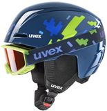 uvex viti set Skihelm & Skibril Unisex kinderen Blauw