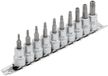 Draper doppenrail - 3/8 inch - Resitorx - 10-delig