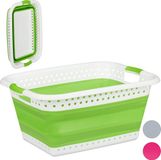 Merkloos Opvouwbare wasmand - Lichtgroen