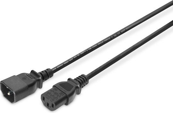 Digitus Stroom Kabel [1x Apparaatstekker, male C14 - 1x Apparaatstekker, female C13 10A] 5.00 m Zwart