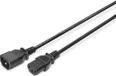 Digitus Stroom Kabel [1x Apparaatstekker, male C14 - 1x Apparaatstekker, female C13 10A] 5.00 m Zwart