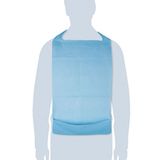 Verstikkingsmiddel voor volwassenen, ouderen, waterdicht, hoge sterkte (100 stuks), wegwerpslabbetjes, anti-scheuren, polyethyleen, met zak voor het verzamelen van levensmiddelen, Blauw