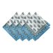 Elrene Home Fashions Tropez Paisley Blok Print Kuststaal & Water Resistant Indoor/Outdoor Doek Dinner Napkins, Set van 4, 17 inch x 17 inch