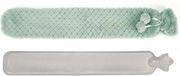 Giftdecor Warmwater kruik - 2 liter - pluche hoes in groen - Lang model - 14 x 75 cm