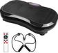 Plaque vibrante Fitness - Plaque vibrante - Plaque vibrante pour jambes circulation sanguine - Machine d'exercices à plaque vibrante corps entier - Noir