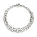 JEWELS BY LEONARDO Suzanne 025583 Armband Clip & Mix Suzanne, dubbele rijen armsieraad van zilverkleurig roestvrij staal, twee verschillende grote kettingschakels, lengte 19,5 cm, sieraad cadeau voor