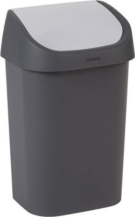 Allibert Mistral Swing Prullenbak - 25L - Antraciet