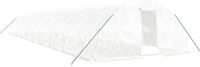 vidaXL Tuinkas met stalen frame, wit, 100 m², 20x5x2,3 meter