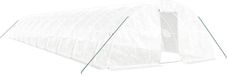 vidaXL Tuinkas met stalen frame, wit, 100 m², 20x5x2,3 meter