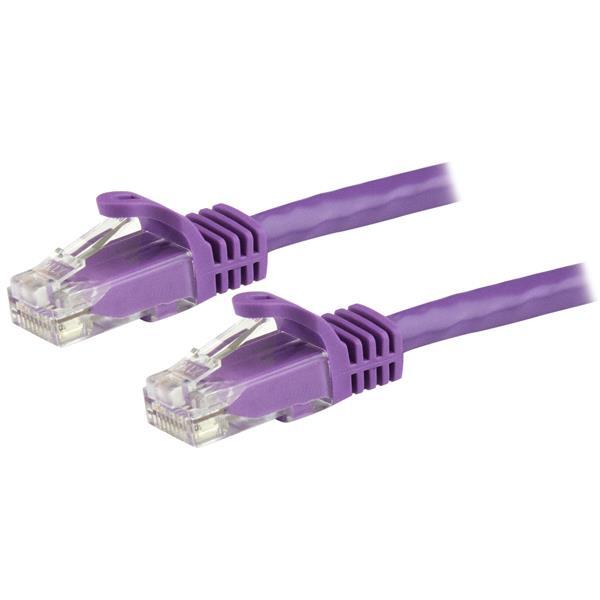 StarTech.com 15m RJ45 UTP Cat6 Gigabit Netwerkkabel zonder Uitsteeksels Paars