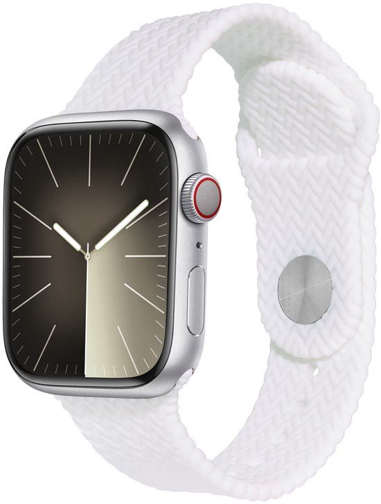 imoshion Siliconen geweven bandje - Wit - Geschikt voor Apple Watch 38/40/41/42 mm
