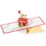 Hallmark Signature Paper Wonder pop-up kerstkaart (pinda's, Snoopy's hondenhuis)