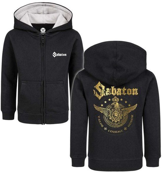 Sabaton Metal-Kids - Wings Of Glory Kinder vesten zwart Katoen