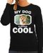 Bellatio Decorations Shiba Inu Trui / Sweater My Dog Is Serious Cool Zwart - Dames - XS