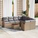Maison Exclusive - Set van 9 tuinbanken, beige, van polyrotan
