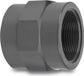 VDL Overgangssok PVC-U 50 mm x 1 1/4" lijmmof x binnendraad 16bar grijs