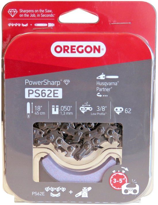 Oregon Powersharp zaagketting 45 cm 3/8" 1,3 mm 62 TG voor CS1500