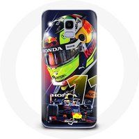 Maniacase Hoesje voor Samsung Galaxy J6 2018 Formule 1 Sergio Pérez F1 coureur