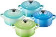 Le Creuset Aardewerken Mini Pannetjes 10 Cm - Set Van 4 Stuks - Zeetinten