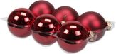 Othmar Decorations Kerstballen - 6 stuks - rood - glas - 8 cm - mat/glans