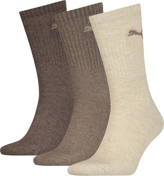 Puma Crew Sock (3-pack) - sokken - bruin