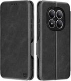 Techsuit Hoesje geschikt voor Xiaomi Redmi Note 15 Pro 5G - Safe+ Book Wallet Case - Zwart