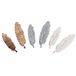 Rayher 56926000 houten strooisel veren, 3,5 + 3 cm, 3 kleuren sort., SB-Btl