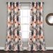 Lush Decor Leah bloemen geïsoleerde doorvoertule, polyester, koraal en grijs, 52" B x 95" L (Pack van 1)