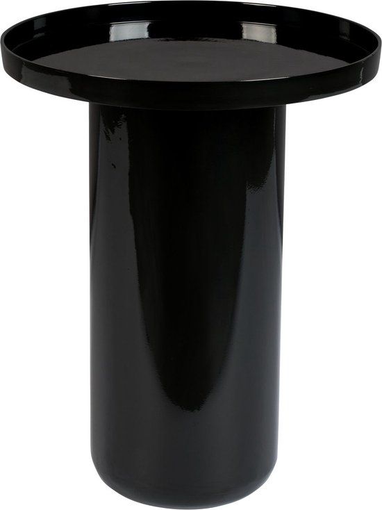 Zuiver Shiny Bomb - Bijzettafel - Rond - 40 cm - Zwart