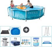 Intex Rond Frame Zwembad - 305 x 76 cm - Waterprint - Compleet Pakket