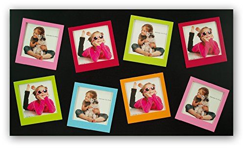 Zep Teulada Multi Diafragma Zwart Frame voor 8 4x4 Foto's, 2.5 x 62 x 37 cm