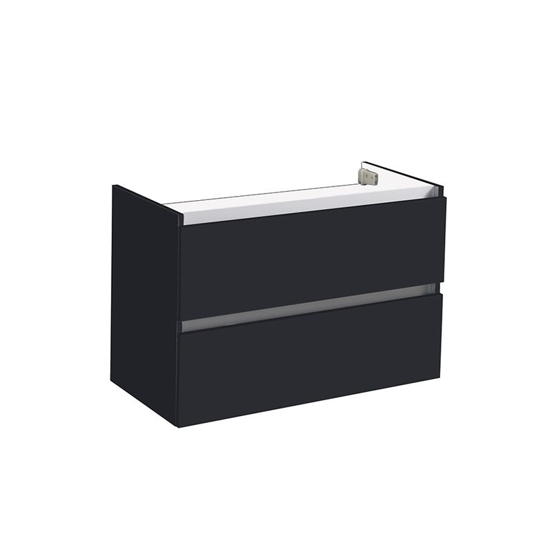 Badkamerplanet Trento Greeploos Onderkast - 80cm - Hoogglans Antraciet