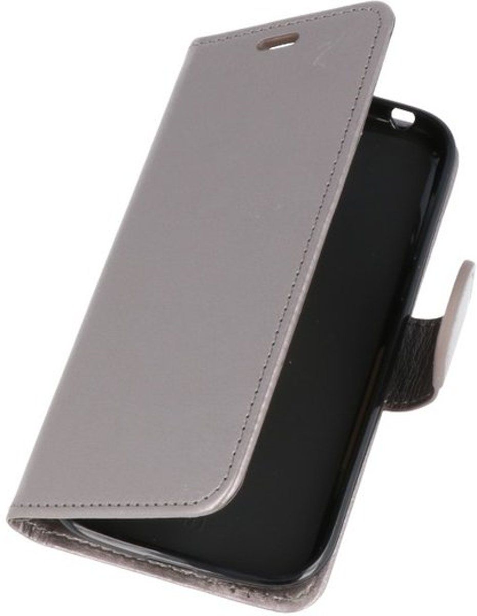 Best Cases Grijs Wallet Case Hoesje voor Huawei Honor 7X