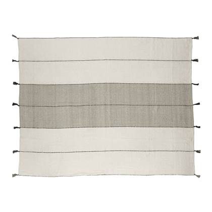 Vtwonen Chambray Tassels Plaid - Grijs - Katoen