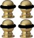 AMIG Deurstopper/deurbuffer - 4x - D22mm - inclusief schroeven - goud