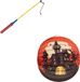 Merkloos Ronde lampion 25 cm spookhuis met lampionstokje