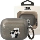 Karl Lagerfeld KLAPHNKCTGK coque pour AirPods Pro - noir paillettes Karl&Choupette