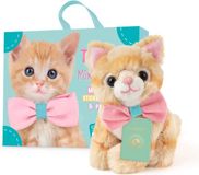 Studio Pets by Myrna Studio Pets® Mini Knuffel Kat Tommy (8 cm) met Koffer, Paspoort en Stickerboek – Complete Cadeauset voor kinderen
