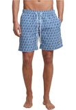 Urban Classics Pattern Zwemshorts Heren Blauw 4XL