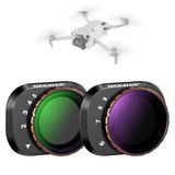 NEEWER Variabele ND-filterset, compatibel met DJI Mini 4 Pro, ND2-32 (1-5 stops) + ND64-512 (6-9 stops) Multicoated HD optisch glas drone-cameralens, accessoires, fotografie video-opname