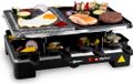 Alpina Gourmetstel XL 8 Personen - Bakplaat met 8 Raclette Pannetjes en Spatels - Grillplaat met Regelbare Thermostaat - 1400W