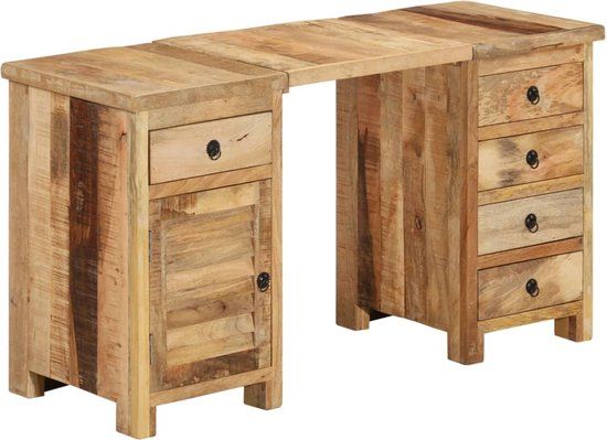 vidaXL Bureau 140x50x77 cm Massief Mangohout