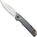 Kershaw Iridium 2038ST, Stonewashed D2 Spear Point, Grey Aluminum, partially serrated zakmes