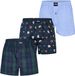 Happy Shorts Wijde Boxershorts Heren Kerst 3-Pack Geruit/Print/Effen - Maat XL